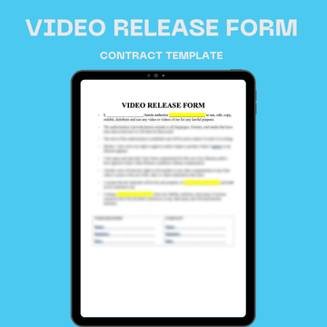 Video Release Contract Template - Business Legal Hub