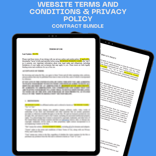 Website Terms and Conditions & Privacy Policy Bundle - Business Legal Hub